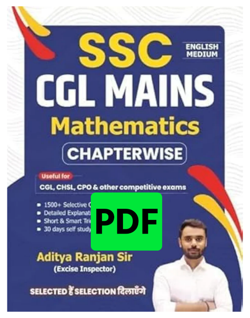 SSC CGL MAINS MATHS CHAPTER-WISE-(English Medium) | By Aditya Ranjan