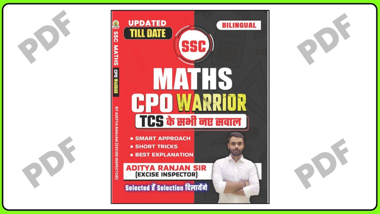 Aditya Ranjan Sir SSc maths CPO Wariar Hindi Medium Book ₹0